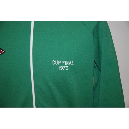 404 - A green and white Celtic 1973 Scottish Cup Final track suit top