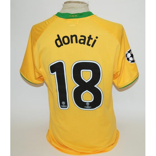 405 - A yellow Celtic Champions League short-sleeved shirt