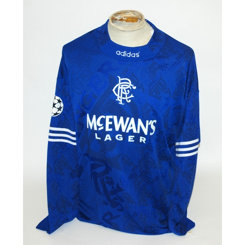 410 - An un-numbered Rangers Official Champions League shirt  circa 1994