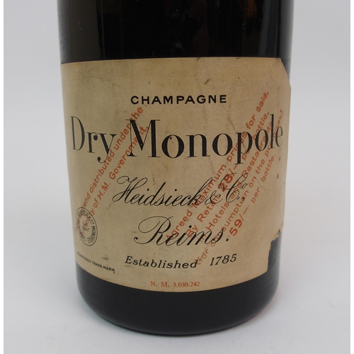 454A - A bottle of 1937 Dry Monopole champagne