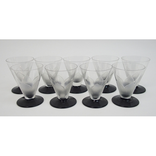 491 - A Simon Gate for Orrefors Art Deco decanter and glasses set