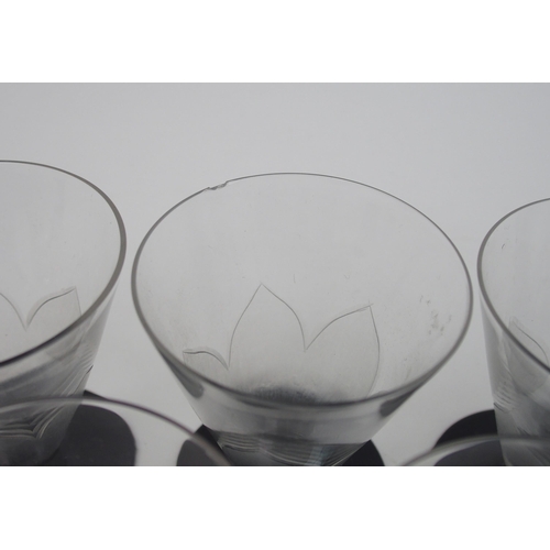 491 - A Simon Gate for Orrefors Art Deco decanter and glasses set