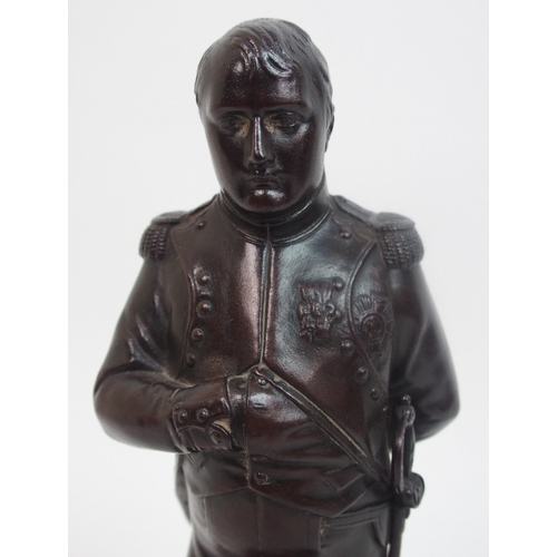 496 - A 20th Century cast metal sculpture of Napoleon