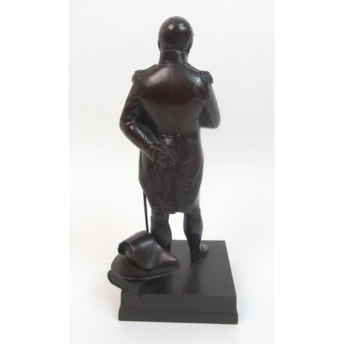 496 - A 20th Century cast metal sculpture of Napoleon