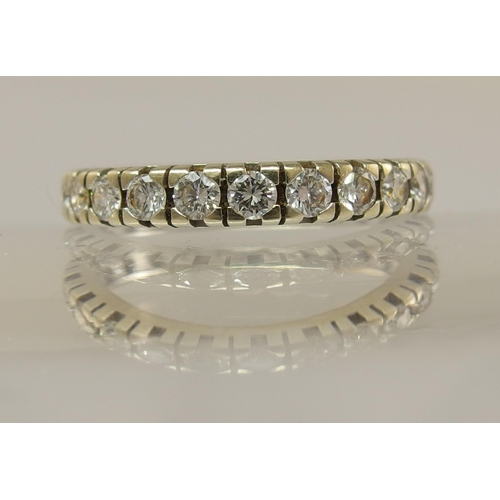 654 - An 18ct diamond full eternity ring