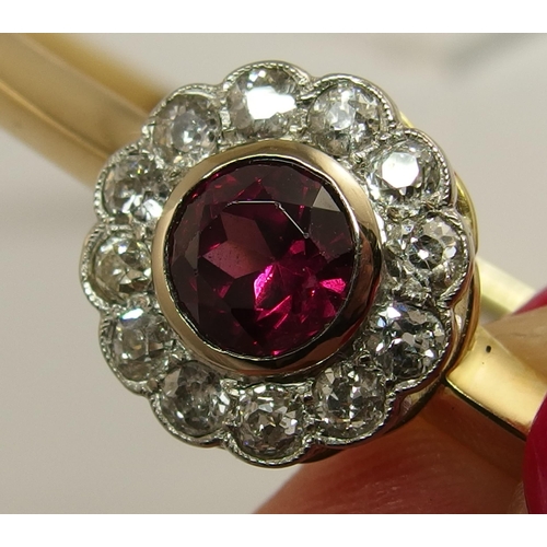 669 - A ruby and diamond bangle