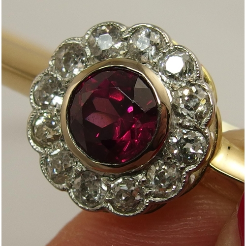 669 - A ruby and diamond bangle