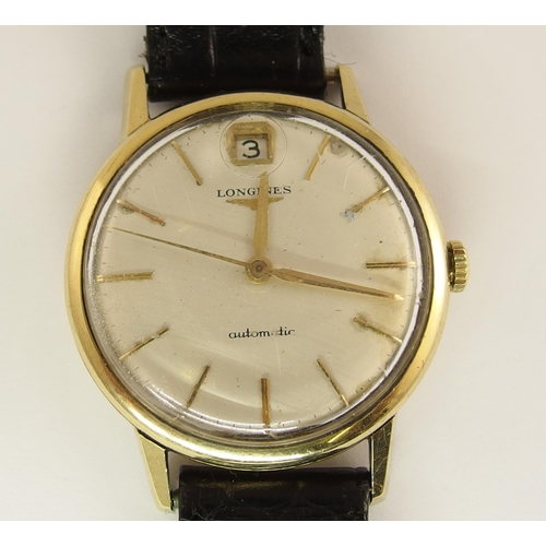 678 - A 9ct gold Gents Longines Automatic watch