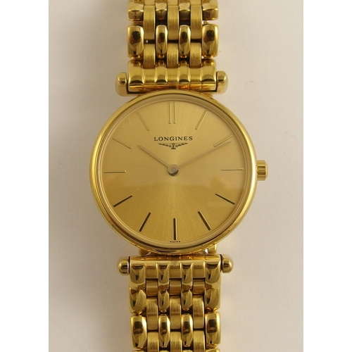 692 - A ladies gold plated Longines Le Grand Classique