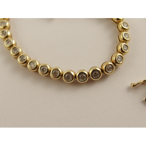 693 - A 14ct yellow gold classic line bracelet