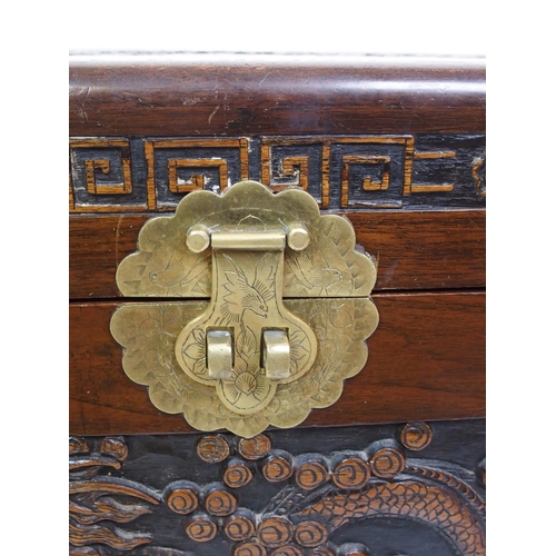 801 - A Chinese camphorwood blanket chest