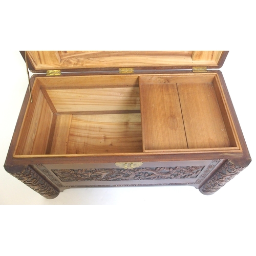 801 - A Chinese camphorwood blanket chest