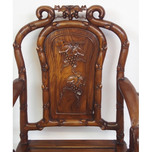 804 - A Chinese hardwood armchair