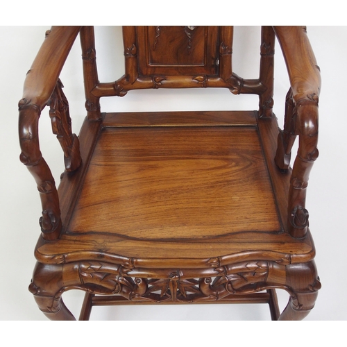 804 - A Chinese hardwood armchair