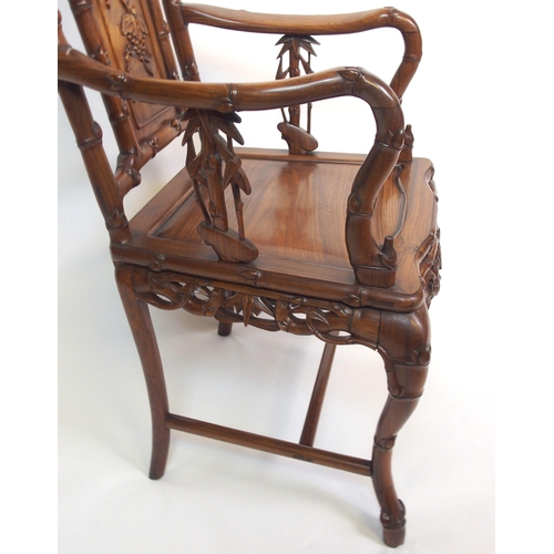 804 - A Chinese hardwood armchair