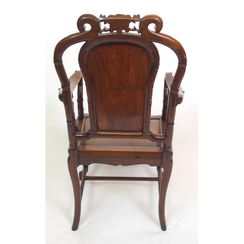 804 - A Chinese hardwood armchair