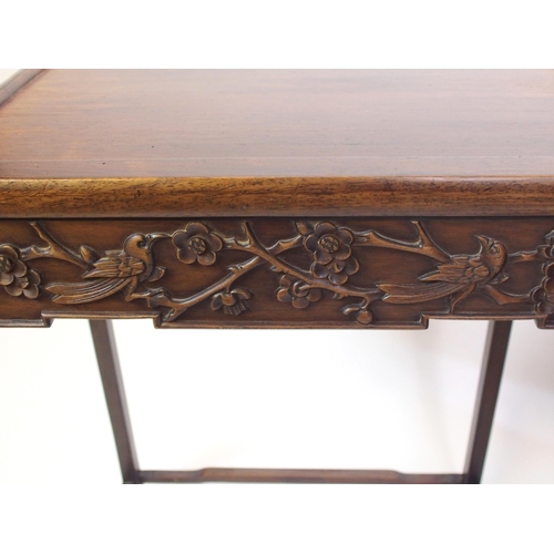 806 - A Chinese hardwood nest of four rectangular pedestal tables