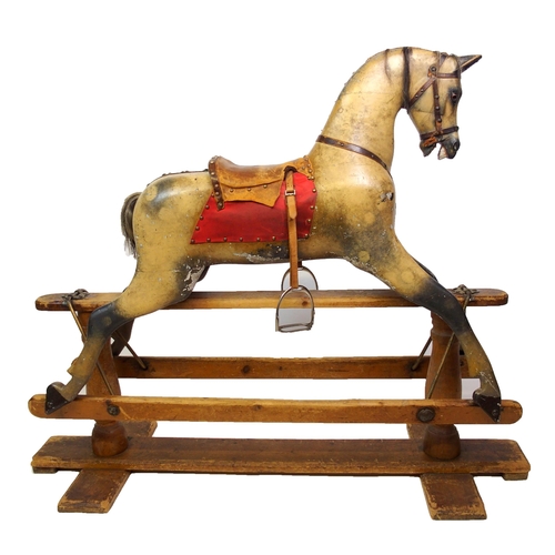 808 - An Edwardian painted rocking horse