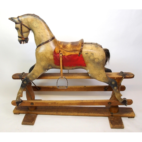 808 - An Edwardian painted rocking horse