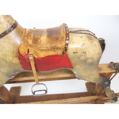 808 - An Edwardian painted rocking horse