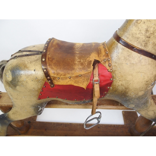 808 - An Edwardian painted rocking horse