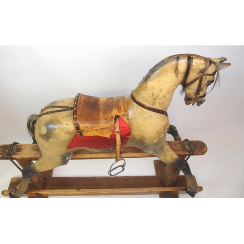 808 - An Edwardian painted rocking horse