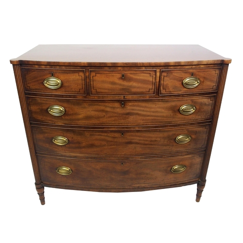 809 - A mahogany bowfront chest