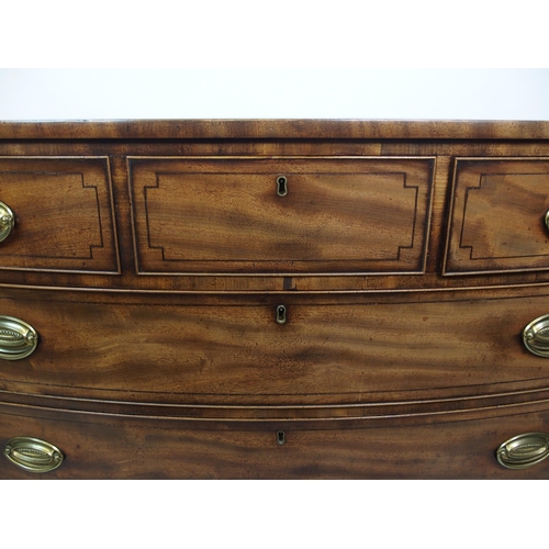 809 - A mahogany bowfront chest