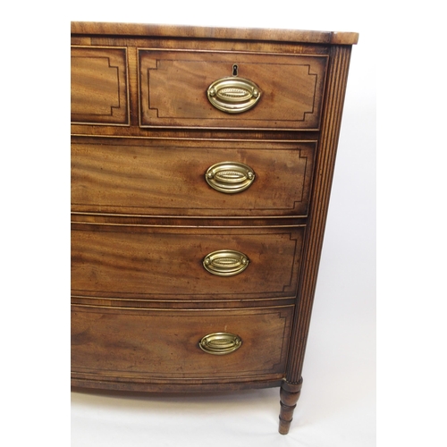 809 - A mahogany bowfront chest