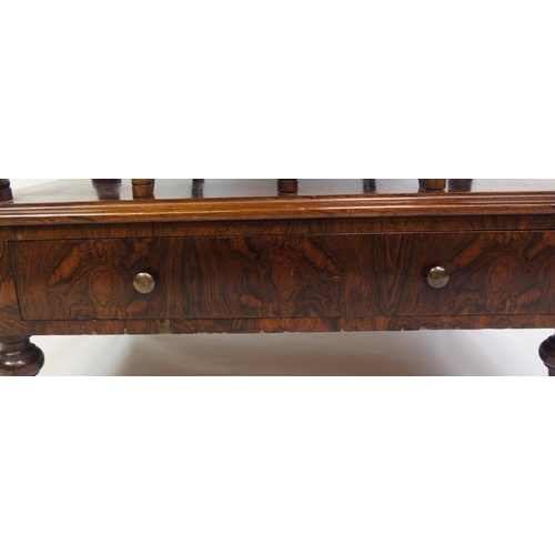 812 - A Victorian rosewood Canterbury whatnot