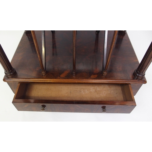 812 - A Victorian rosewood Canterbury whatnot