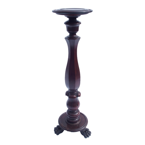 817 - A Victorian mahogany plant pedestal