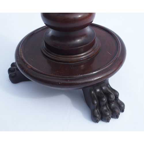 817 - A Victorian mahogany plant pedestal