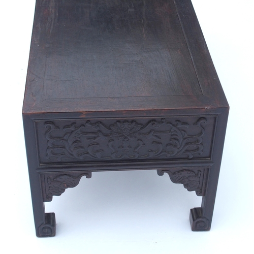 818 - A pair of Chinese hardwood low tables