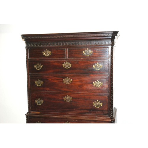 819 - A George III mahogany chest on chest