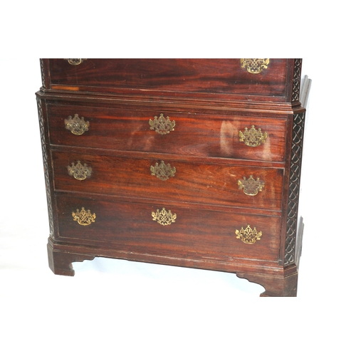 819 - A George III mahogany chest on chest