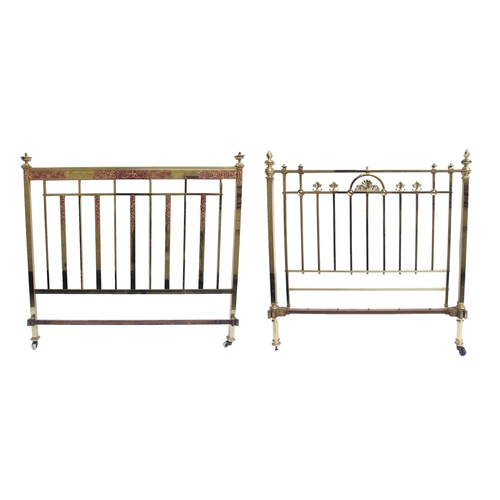 821 - A Victorian brass double bed