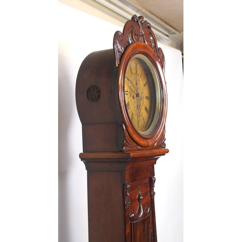 823 - A Victorian mahogany drumhead clock