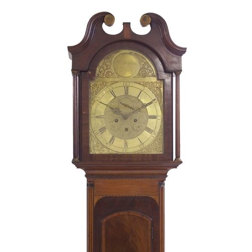 829 - A mahogany longcase clock