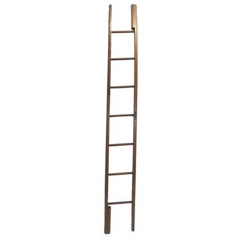 830 - A 19th Century mahogany library pole ladder