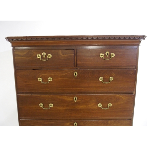 831 - A mahogany chest on chest