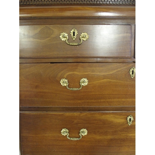 831 - A mahogany chest on chest