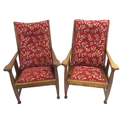 836 - A pair of Liberty style upholstered armchairs