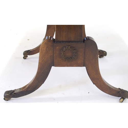 837 - A George IV rosewood fold over rectangular table