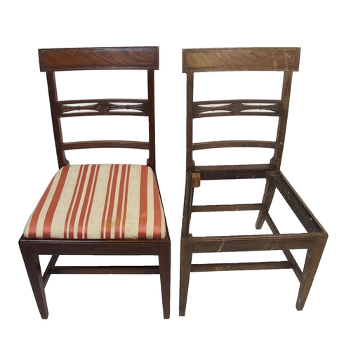 840 - A set of thirteen Regency style mahogany dining chairs