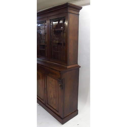 844 - A Victorian mahogany display bookcase