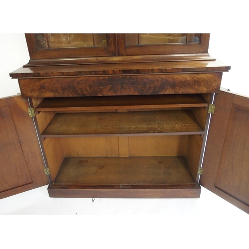 844 - A Victorian mahogany display bookcase