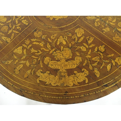 858 - A Dutch marquetry circular occasional table