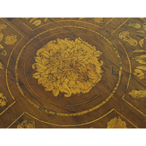 858 - A Dutch marquetry circular occasional table