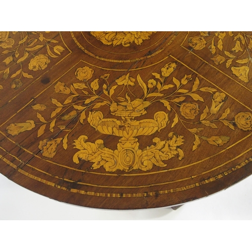 858 - A Dutch marquetry circular occasional table